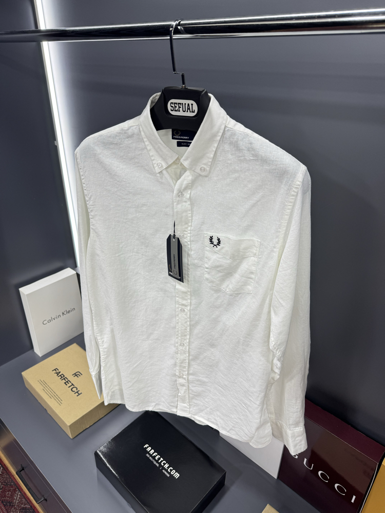 Fred Perry Premium Ham Keten Gömlek