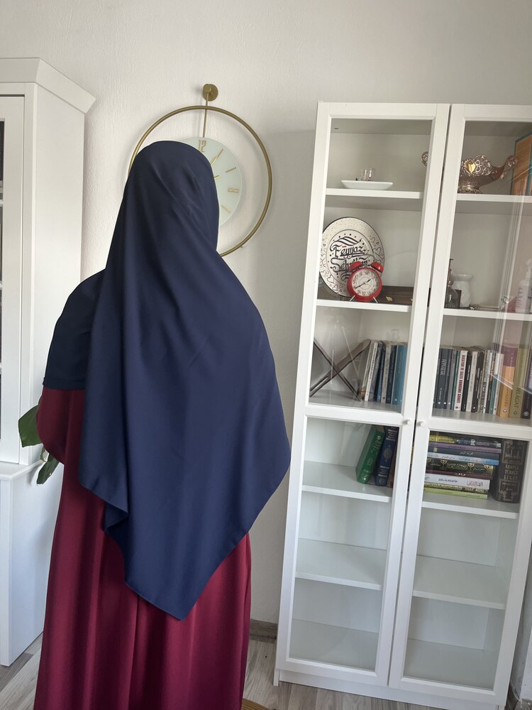 MEDİNE İPEĞİ LACİVERT ŞAL