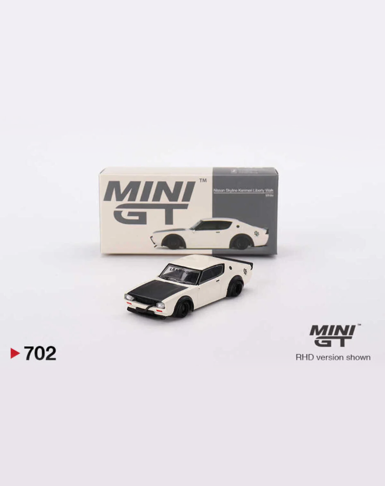 Mini GT 702 Nissan Skyline Kenmeri Liberty Walk White
