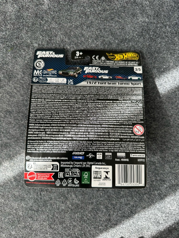 Hot Wheels 972 Ford Gran Torino Sport Fast & Furious Premium (2023)