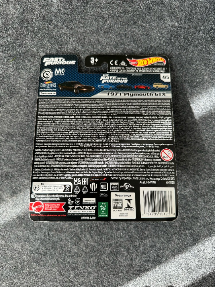 Hot Wheels '71 Plymouth GTX  Fast & Furious Premium (2022)