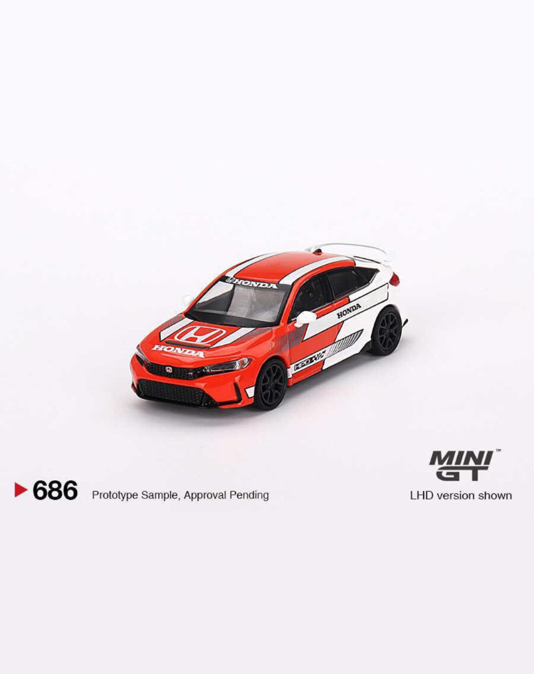 Mini GT 686 Honda Civic TYPE R 2023 Pace Car Red