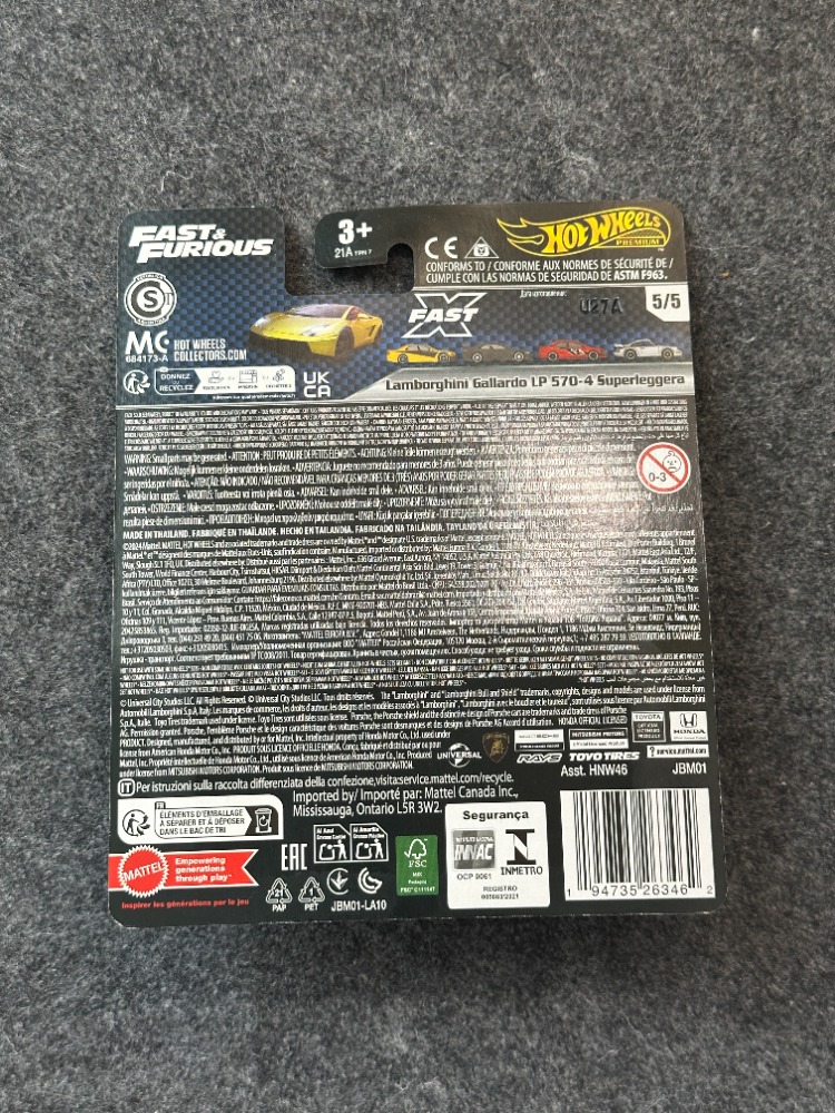 Hot Wheels Lamborghini Gallardo LP 570-4 Fast & Furious Premium (2024)