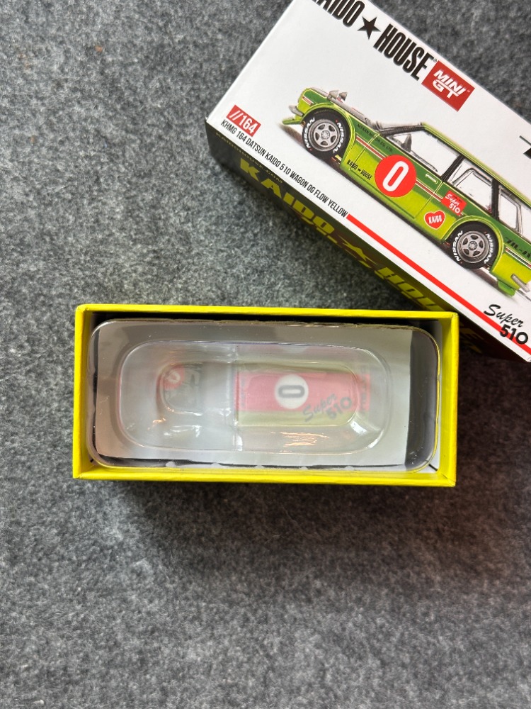 Mini Gt x Kaido House 164 Datsun KAIDO 510 Wagon OG Flo Yellow