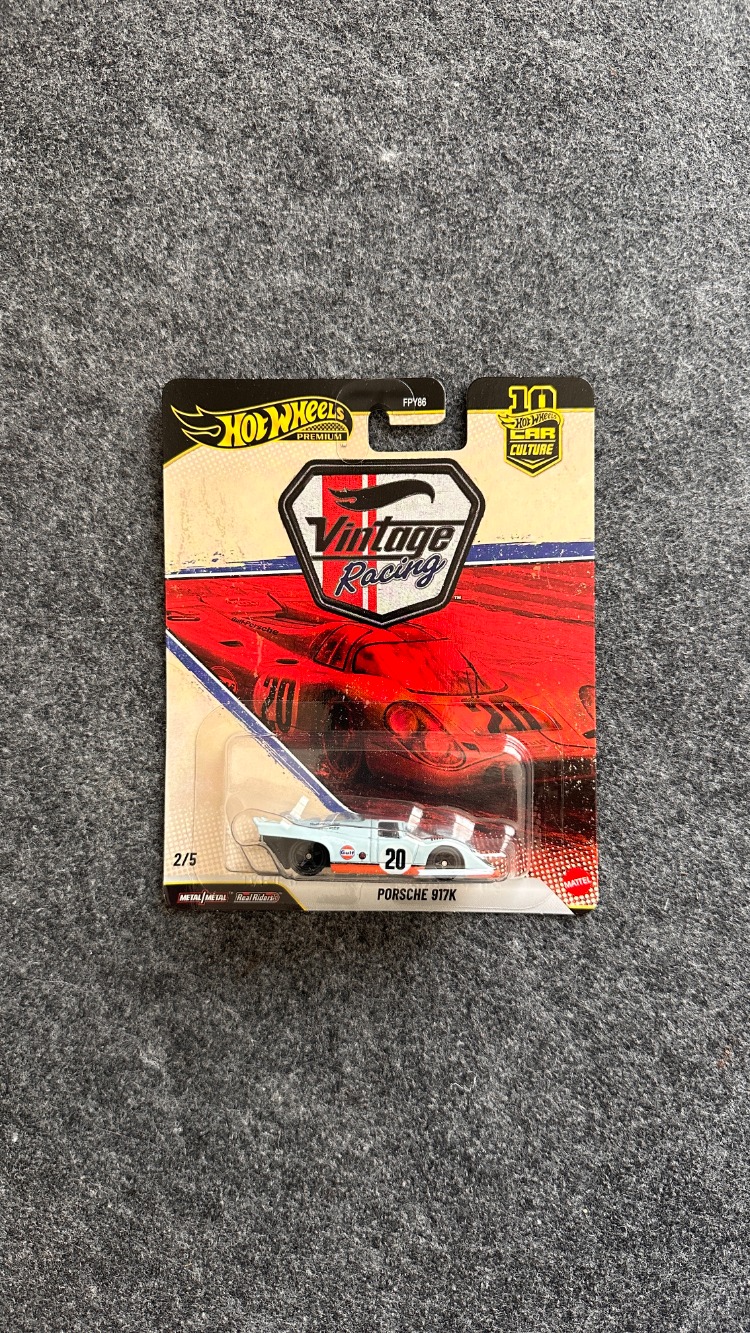 Hot Wheels Porsche 917K Vintage Racing Car Culture Premium
