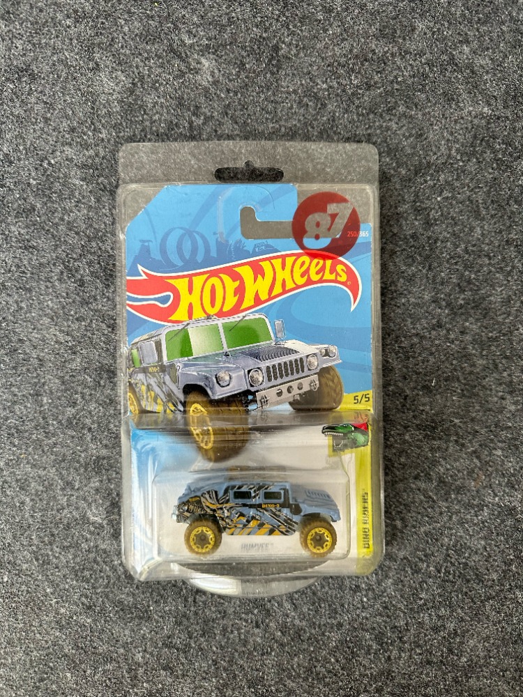 Hot Wheels Dino Riders Blue Humvee Hummer (2018)