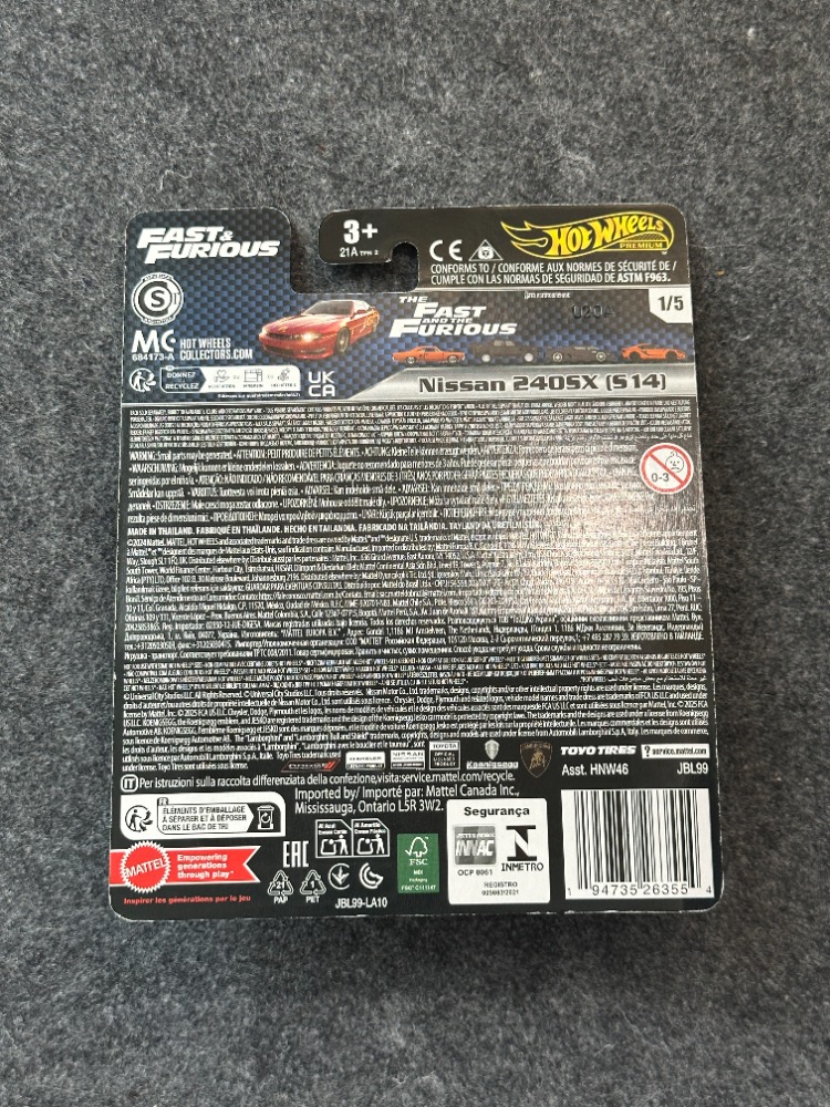 Hot Wheels Nissan 240SX (S14) Fast & Furious Premium (2024)