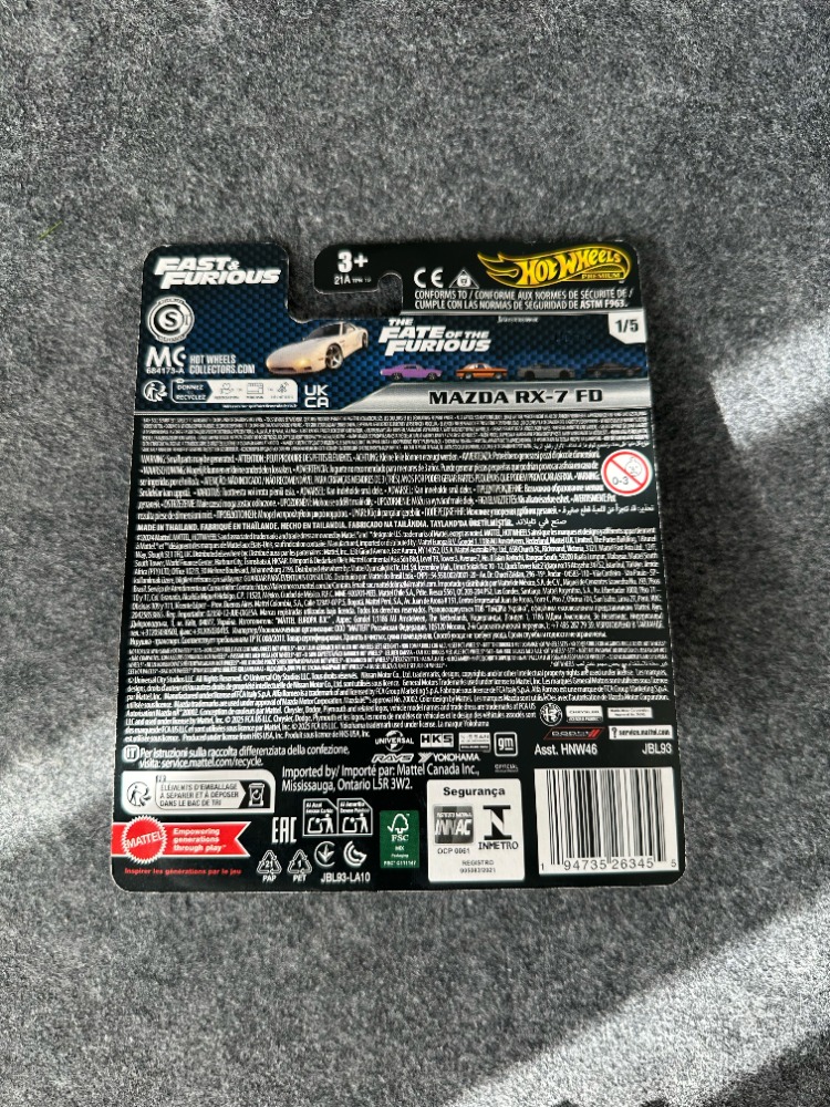 Hot Wheels Mazda RX-7 FD Fast & Furious Premium (2024)