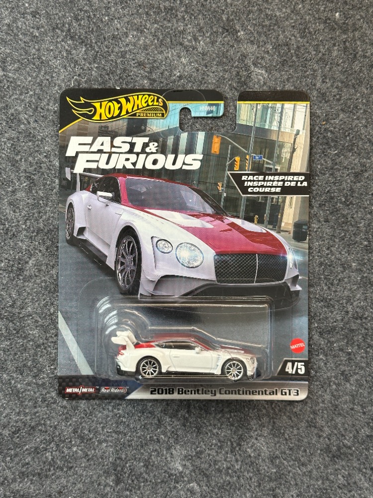 Hot Wheels 2018 Bentley Continental GT3 Fast & Furious Premium (2024)