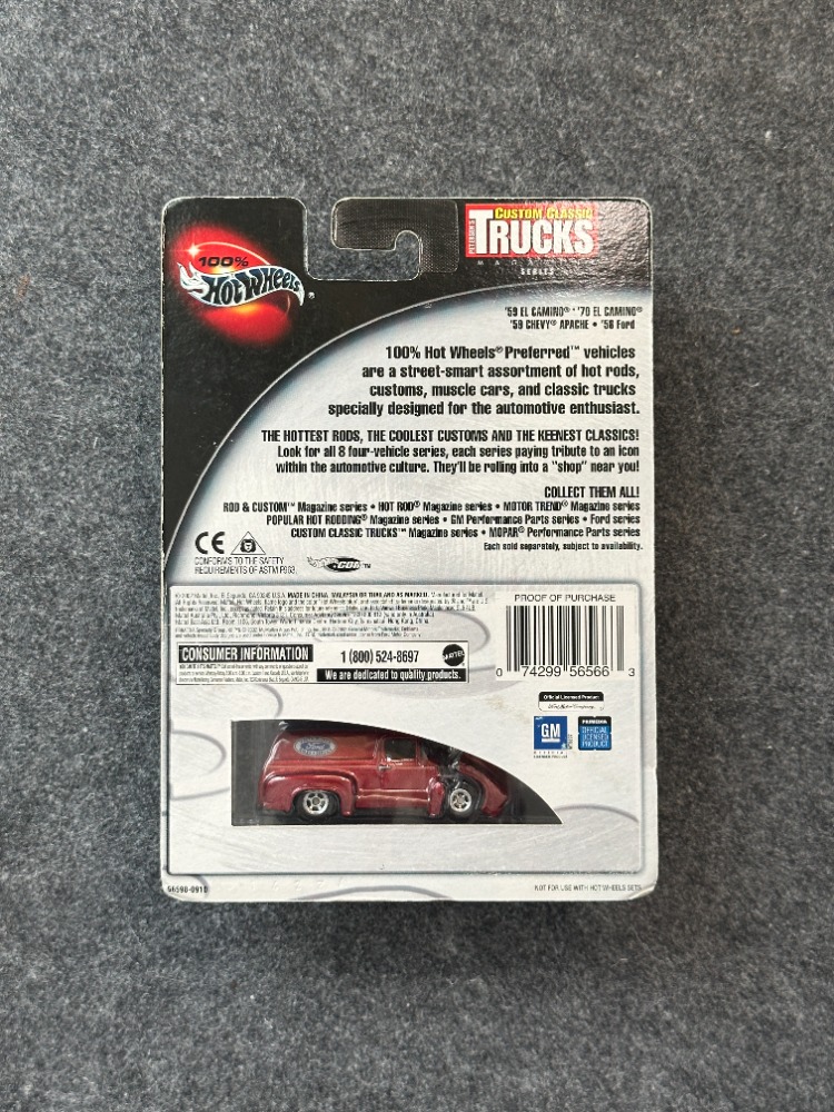 Hot Wheels 100% Petersen's Custom Classic Trucks Magazine Series '56 Ford Panel Truck (200