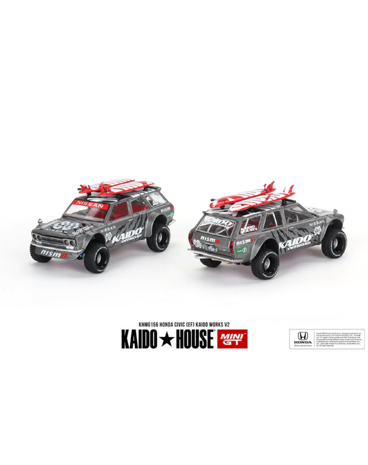 Mini GT x Kaido House 121 Datsun 510 Wagon 4x4 Offroad V1
