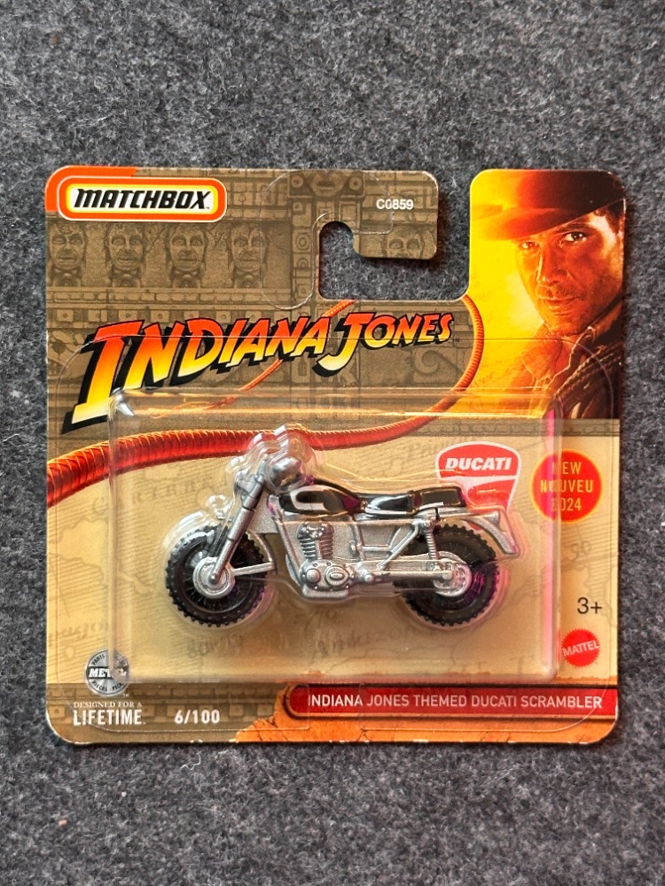 Matchbox Indiana Jones Themed Ducati Scrambler (2023)