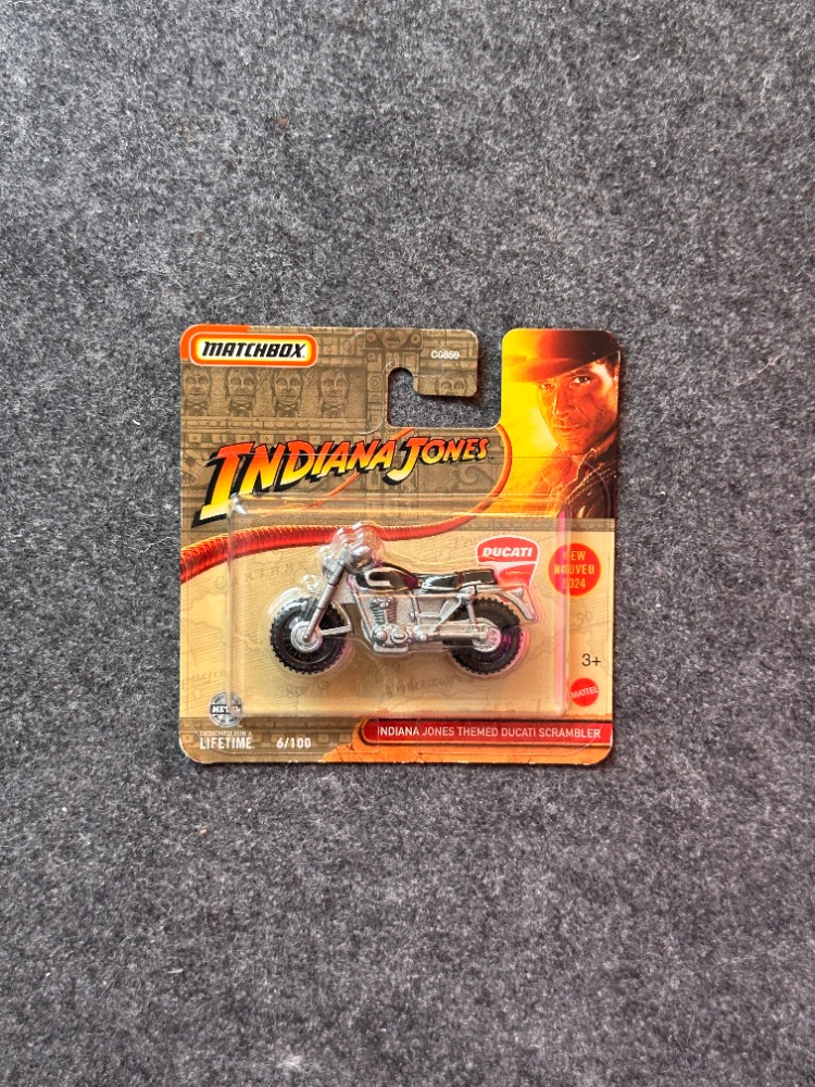 Matchbox Indiana Jones Themed Ducati Scrambler (2023)