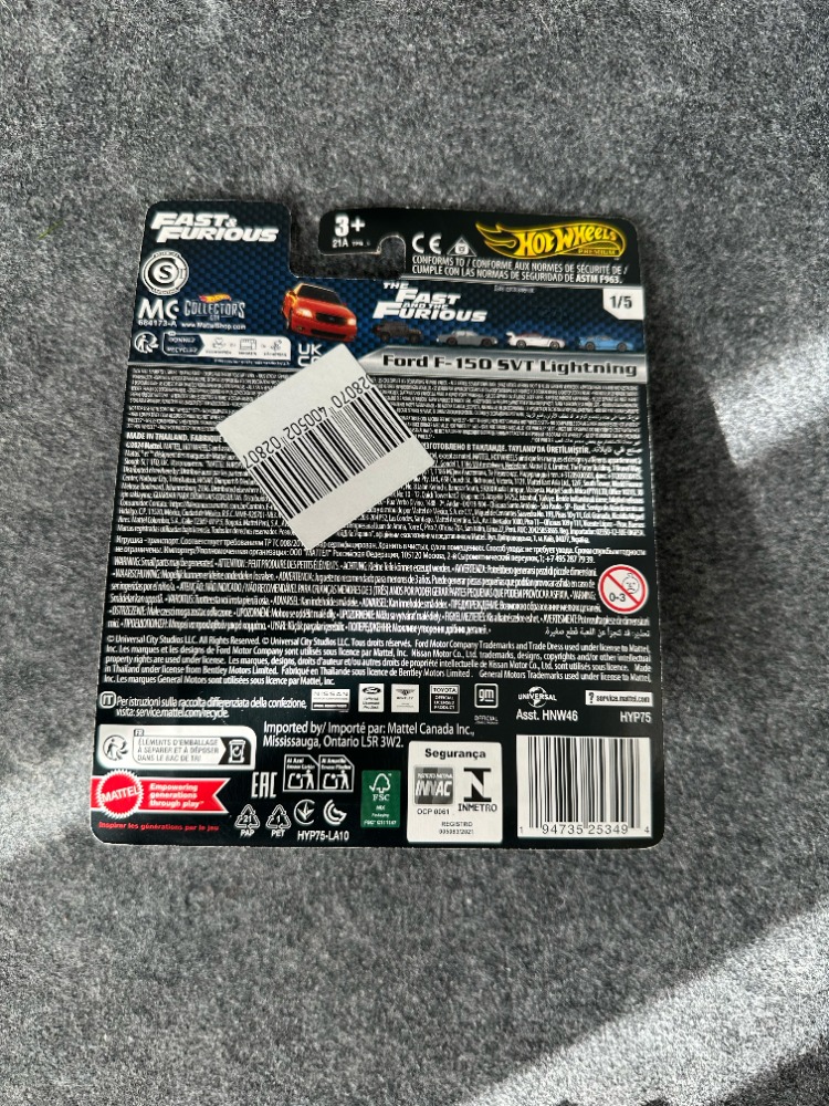 Hot Wheels '99 Ford F-150 SVT Lightning Fast & Furious Premium (2024)