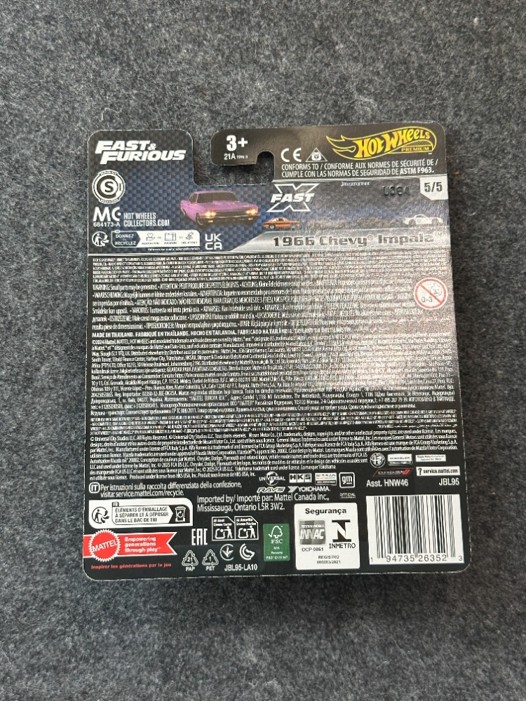 Hot Wheels 1966 Chevy Impala Fast & Furious Premium (2024)