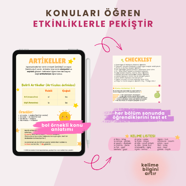SELCLESTIAL – İspanyolca Çalışma Kitabı: A1.1 / Bölüm 1
