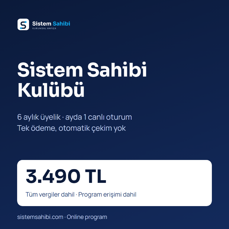 Sistem Sahibi Kulübü (6 Aylık Üyelik)
