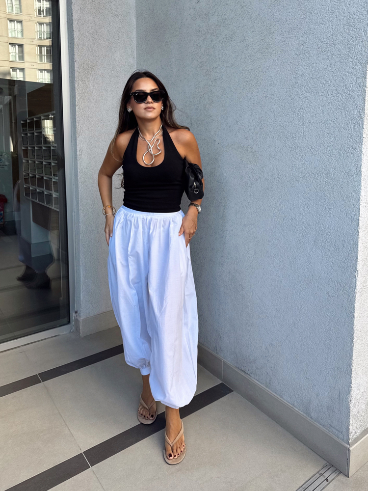 Halter Yaka Siyah Basic Atlet 