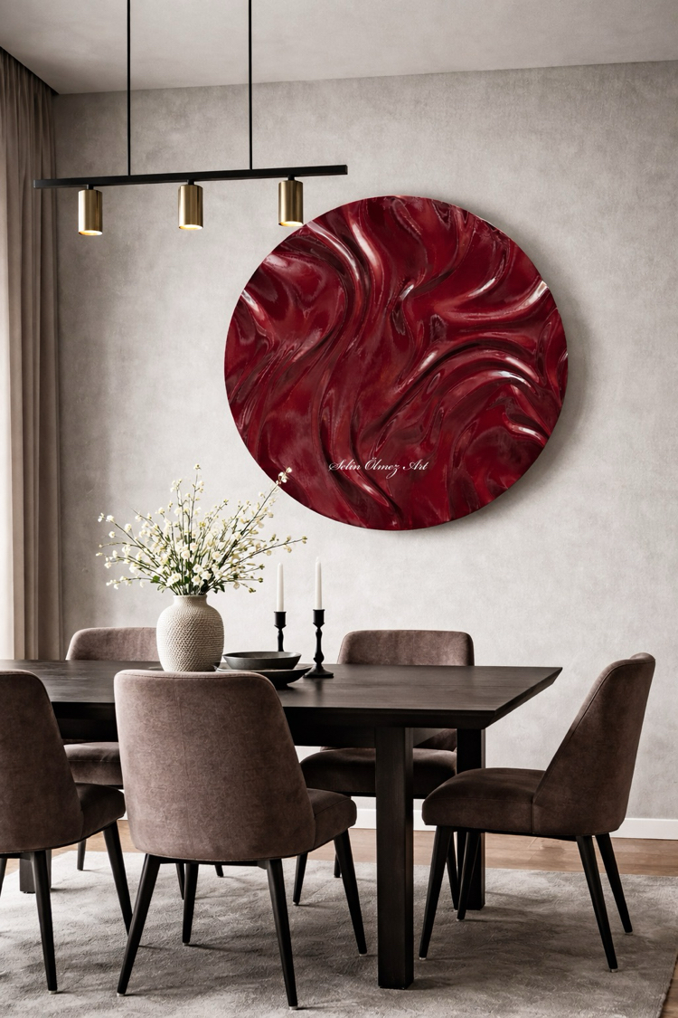 100cm Bordo Rölyef Tablo
