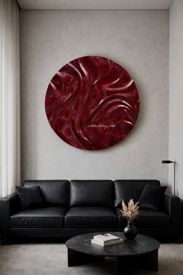 100cm Bordo Rölyef Tablo