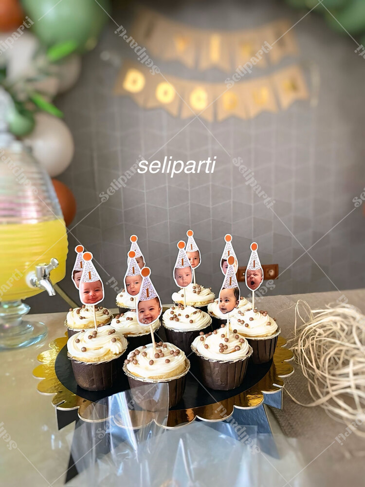 Fotoğraflı Cupcake Süsü - Opsiyon Seçiniz