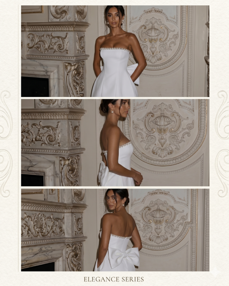 Beyaz İnci – Mini Cepli Elbise