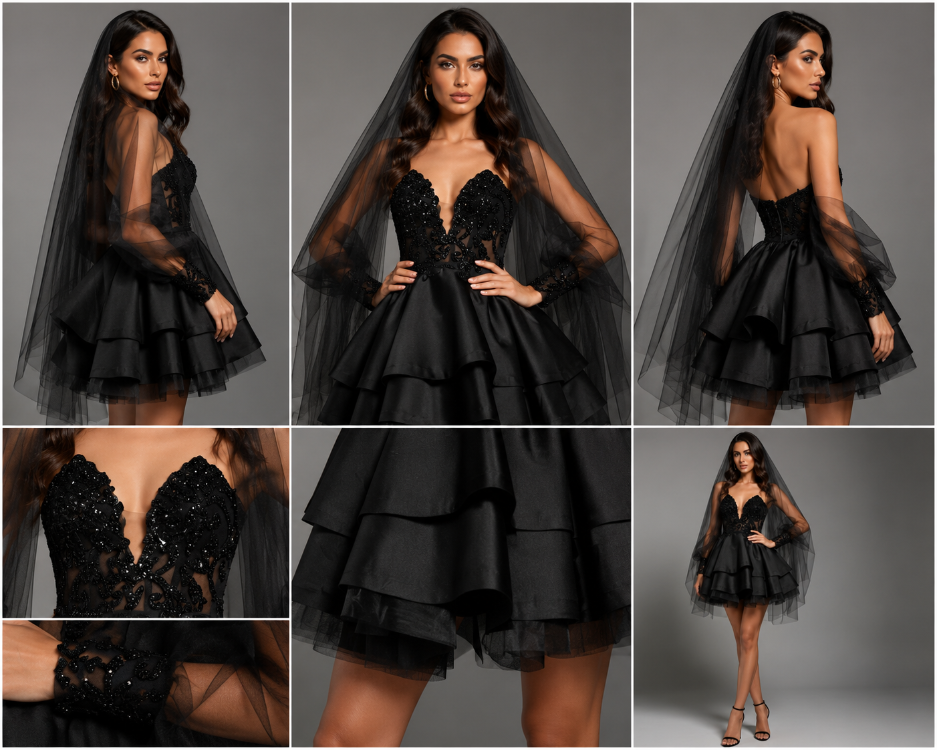 Black Swan – Siyah Couture Mini Elbise