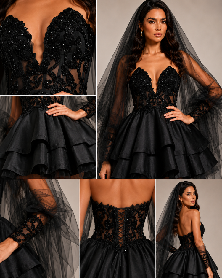 Black Swan – Siyah Couture Mini Elbise