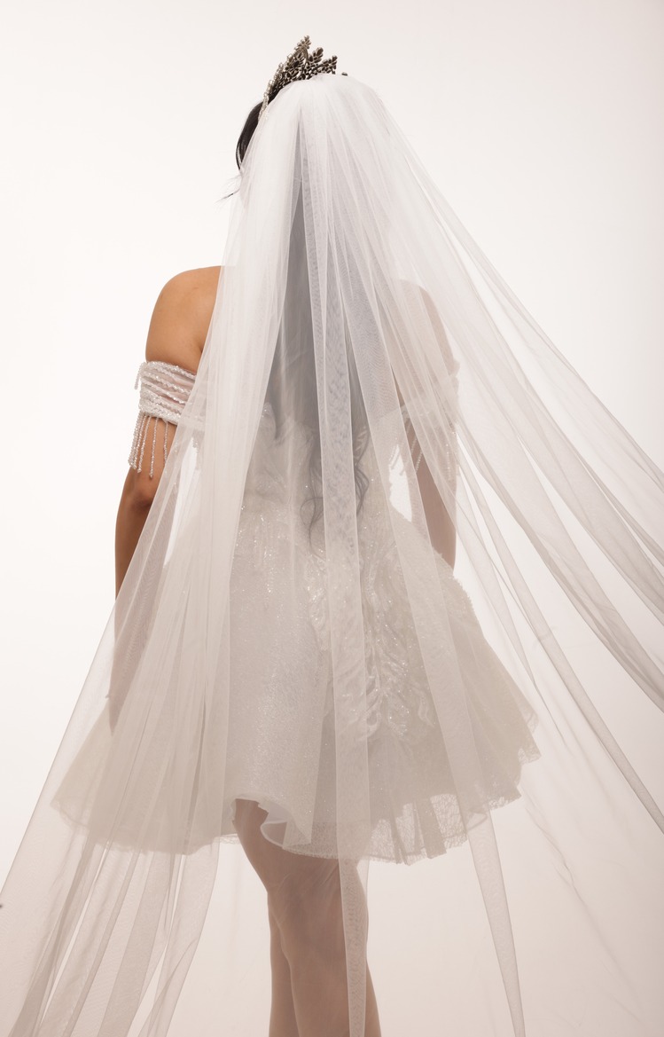 Hestia Bridal – Boncuk İşlemeli Kabarık Mini Elbise