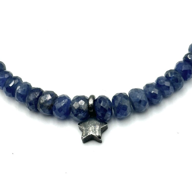 Sapphire Bracelet with Star Charm