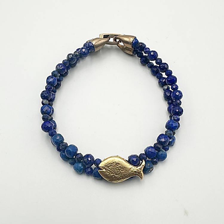 2 Row Lapis Lazuli Bracelet