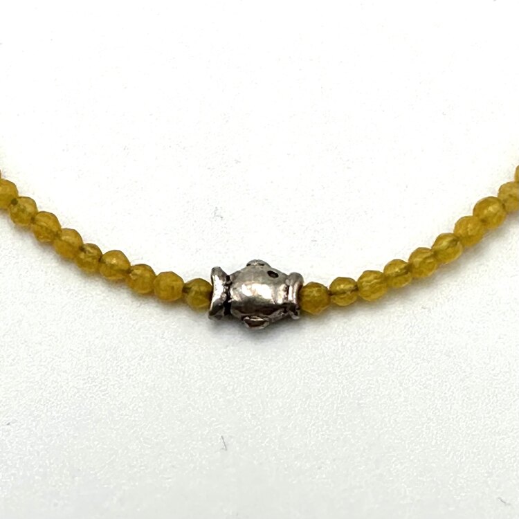 Yellow Quartz Charm Bracelet