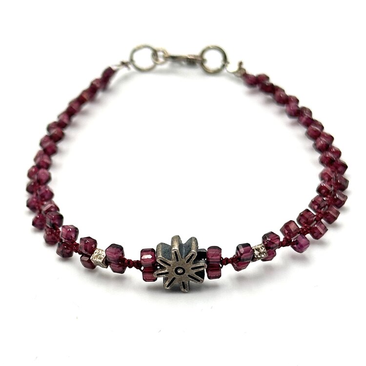 Garnet Charm Bracelet