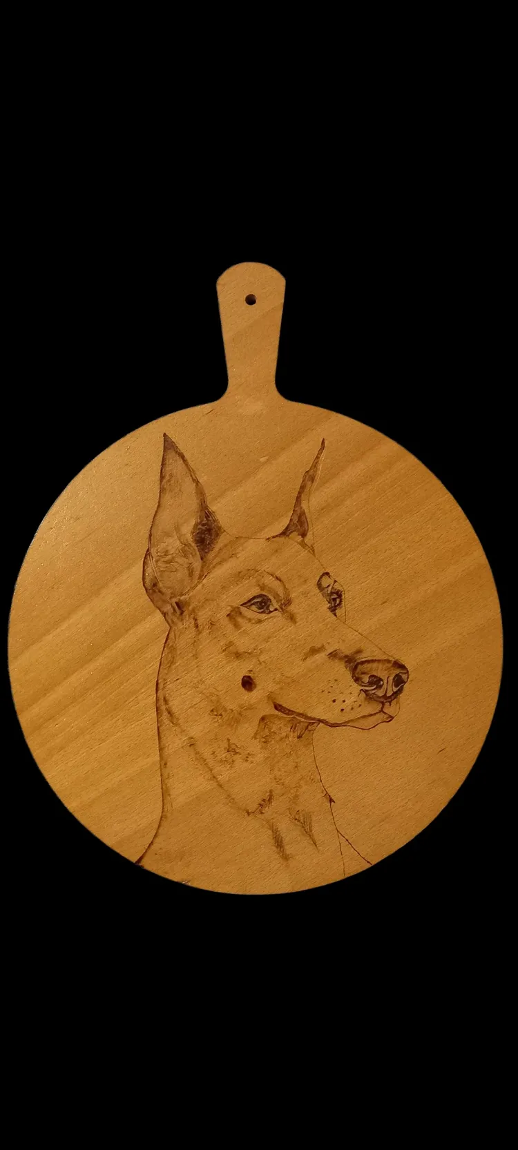 AHŞAP YAKMA DOBERMAN