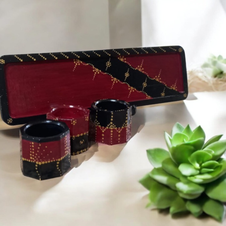 TAŞ TOZU SUNUMLUK+3 ADET MUMLUK