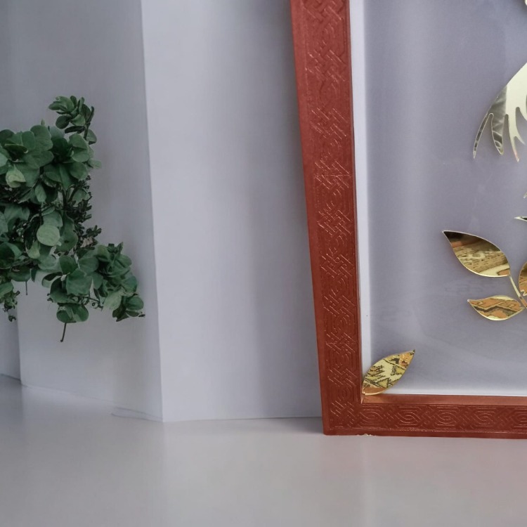 AHŞAP- PLEKSİGLASS KUŞ FİGÜRLÜ+LED  BÜYÜK AYDINLATMA