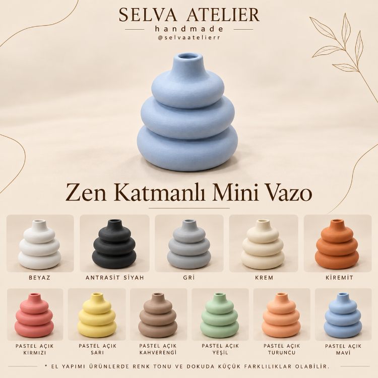 Zen Katmanlı Mini Vazo