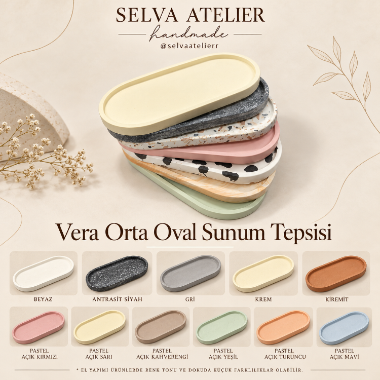Vera Orta Oval Sunum Tepsisi