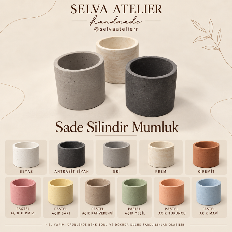 Sade Silindir Banyo Düzenleyici / Mumluk