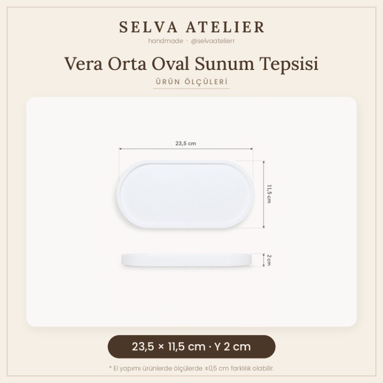 Vera Orta Oval Sunum Tepsisi