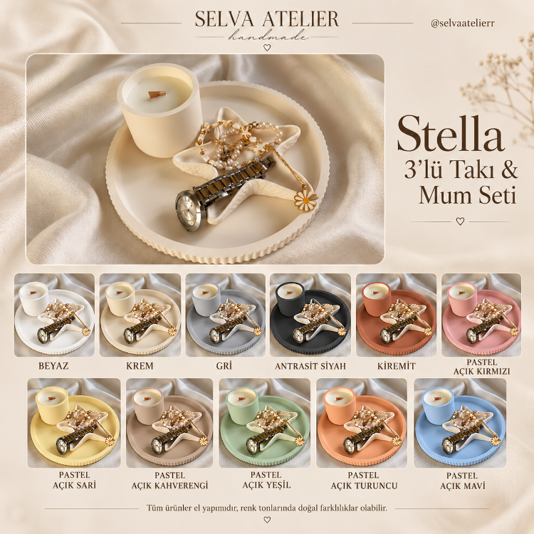 Stella 3’lü Takı & Mum Seti