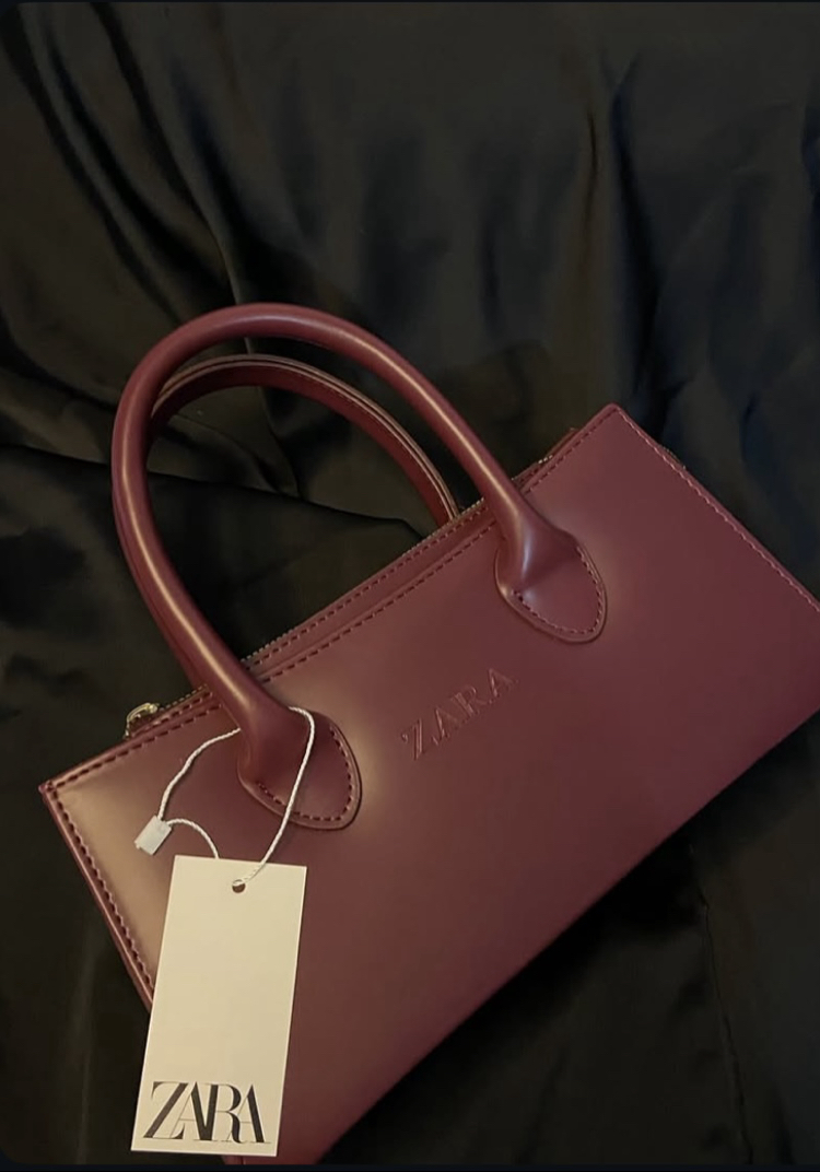 Bordo zara çanta 