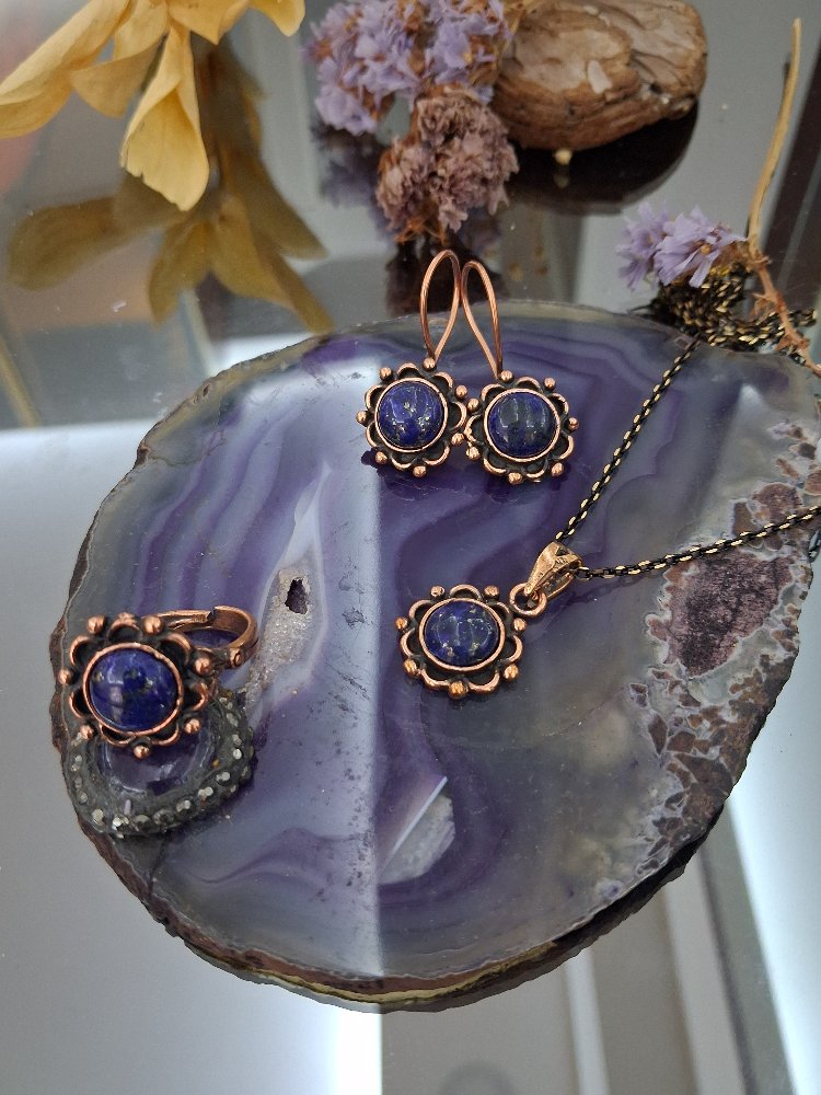 lapis lazuli bakır takım 