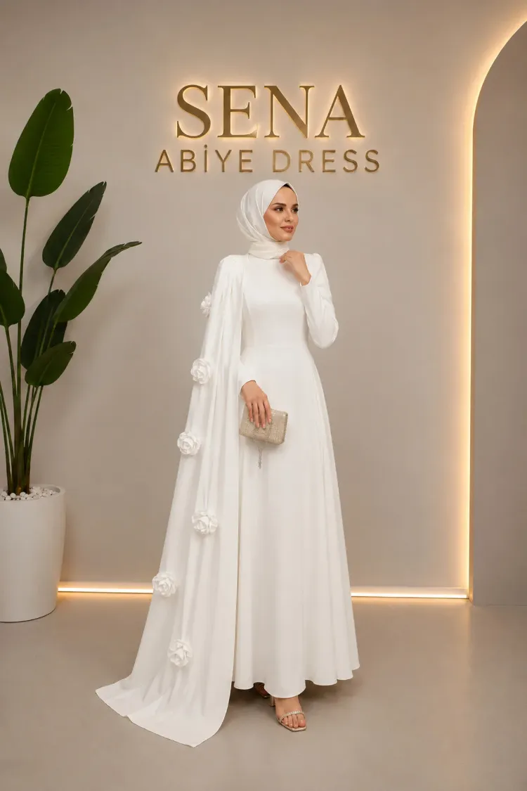 LİLYA BEYAZ ABİYE