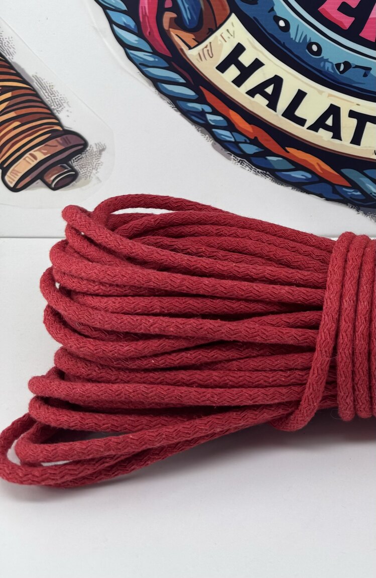 DOLGULU PAMUK KORDON İP (KIRMIZI) 1KG