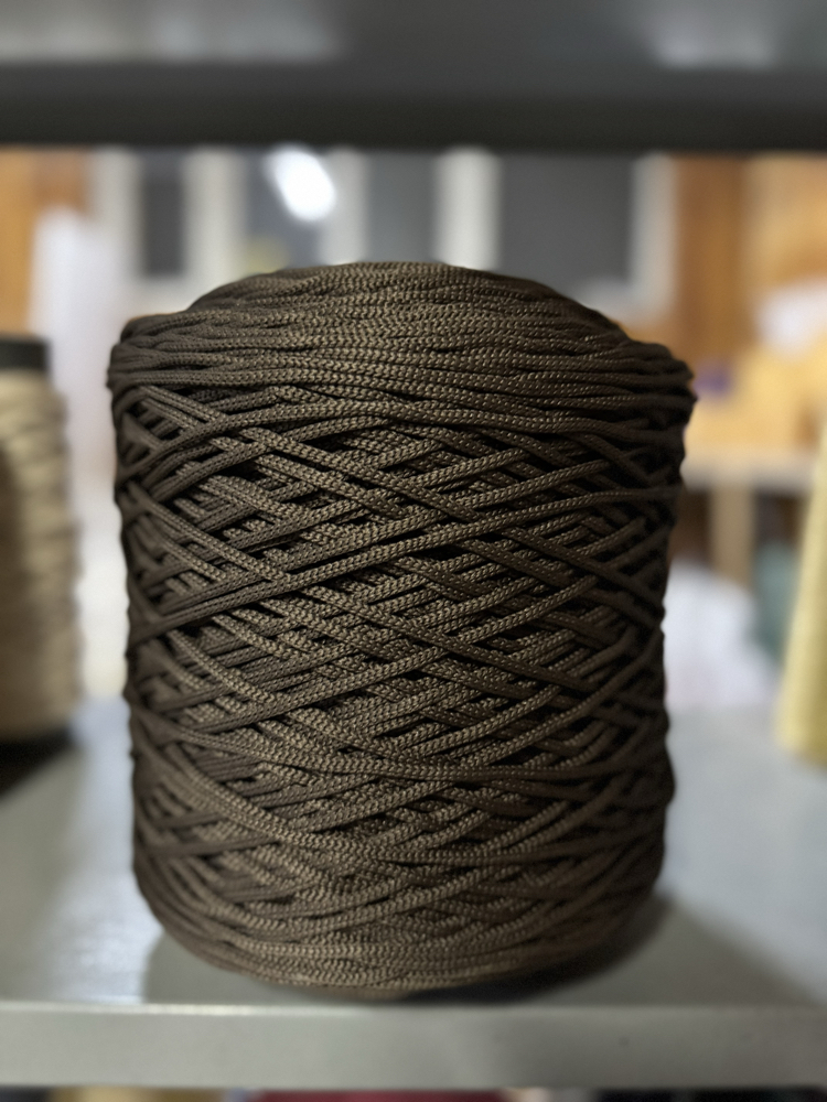 4MM POLYESTER ACI KAHVE RİBON MAKROME İPİ (1KG)