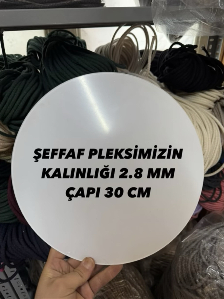 TEPSİ İÇİ 30 CM ŞEFFAF PLEKSİ (1 Adet)