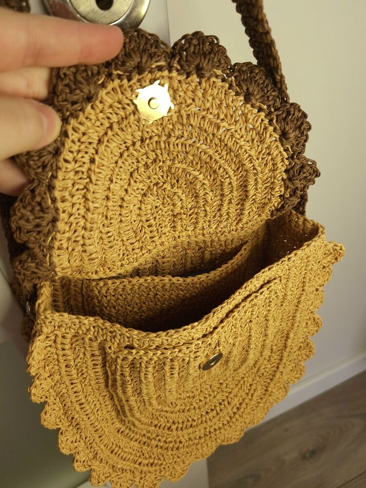Tarçınlı Kahve Omuz Çantası (Kağıt İp)