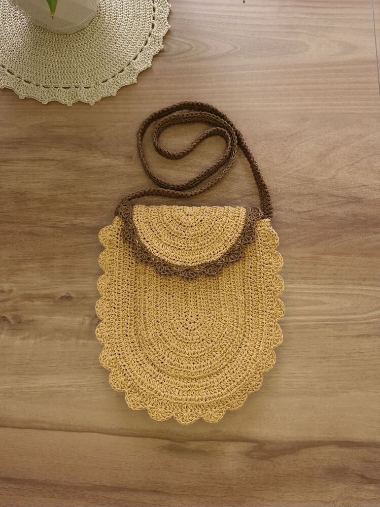 Tarçınlı Kahve Omuz Çantası (Kağıt İp)