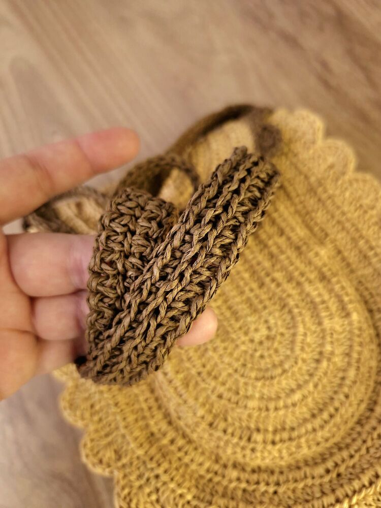 Tarçınlı Kahve Omuz Çantası (Kağıt İp)